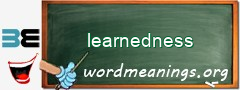 WordMeaning blackboard for learnedness